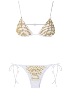 Бикини с треугольными чашками и декором, белый Amir slama