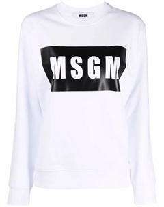Толстовка с логотипом, белый Msgm