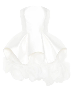 Платье мини с цветочной аппликацией, белый Ana radu