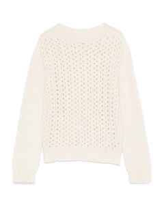 Свитер фактурной вязки, белый Dondup
