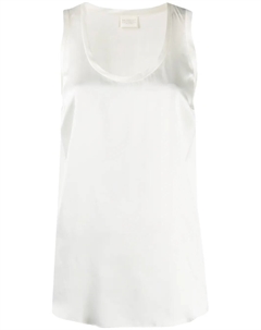 Топ с U-образным вырезом без рукавов, белый Brunello cucinelli