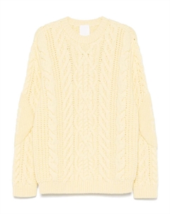 Свитер косой вязки, желтый Givenchy