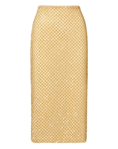 Юбка миди с бисером, желтый Veronica beard