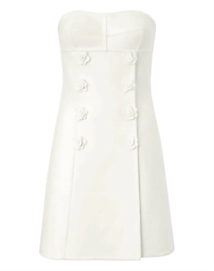 Декорированное платье мини без бретелей, белый Ermanno scervino