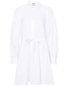 Платье мини из сирсакера, белый Msgm