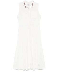 Платье миди с полосками RWB, белый Thom browne