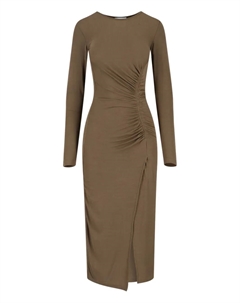 Платье миди с боковыми сборками, зеленый Isabel marant