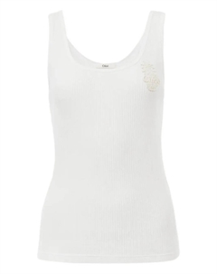 Юбка с английской вышивкой, белый Chloe