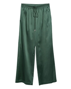 Шелковые брюки с кулиской, зеленый Ermanno scervino