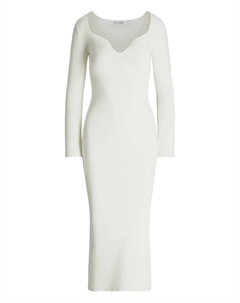 Длинное платье Taurus с разрезом, белый Ether