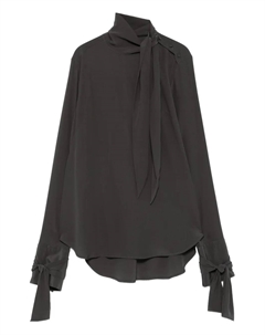 Шелковый топ с завязками, зеленый Ermanno scervino