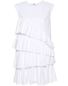 Платье с оборками, белый Msgm
