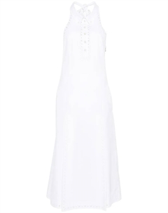 Платье миди с английской вышивкой, белый Thom browne