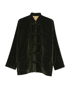 Бархатная куртка с узлом, зеленый Uma wang