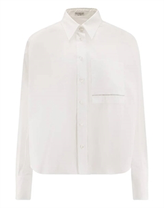 Рубашка с бисером, белый Brunello cucinelli