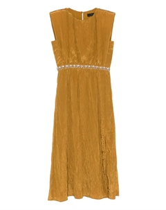 Декорированное платье без рукавов, желтый Liu jo