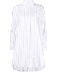 Платье-рубашка в полоску со складками, белый Thom browne