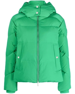 Пуховик со съемным капюшоном, зеленый Woolrich