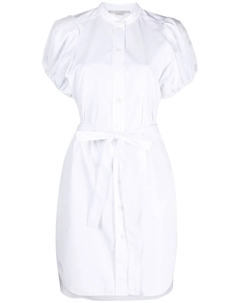 Поплиновое платье-рубашка с завязками, белый Stella mccartney
