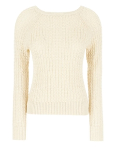 Свитер фактурной вязки, белый Ballantyne