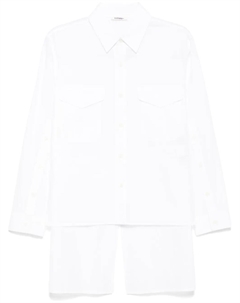 Рубашка с жатым эффектом, белый Yohji yamamoto