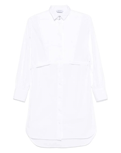 Платье-рубашка со складками, белый Alexander mcqueen