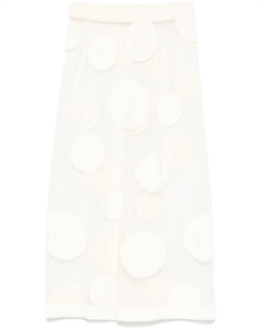 Юбка миди в горох, белый Viktor&rolf