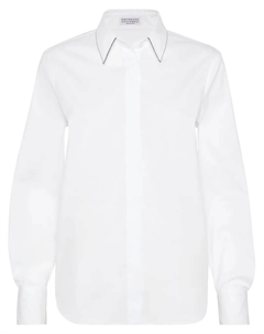 Рубашка с длинными рукавами, белый Brunello cucinelli