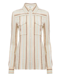 Рубашка в полоску, белый Chloe