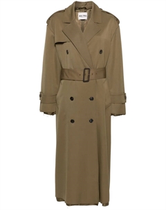 Тренч макси, коричневый Miu miu