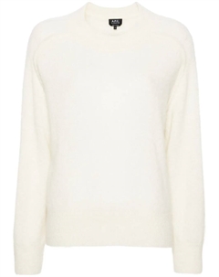 Джемпер из смесовой шерсти со швами, белый A.p.c.