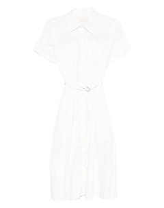 Платье-рубашка миди с поясом, белый Liu jo