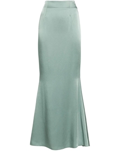 Атласная юбка макси, зеленый Styland