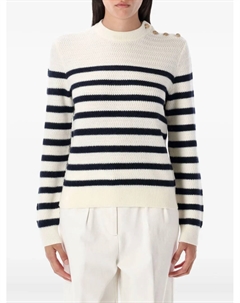 Полосатый свитер с пуговицами, белый A.p.c.