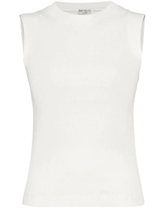 Топ узкого кроя без рукавов, белый Brunello cucinelli