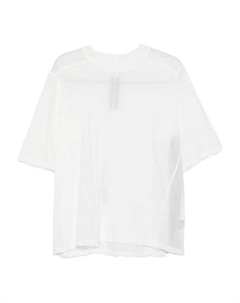 Топ из органического хлопка с асимметричным подолом, белый Rick owens drkshdw