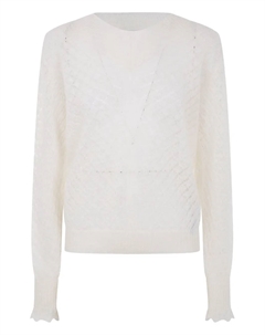 Свитер ажурной вязки, белый Twinset