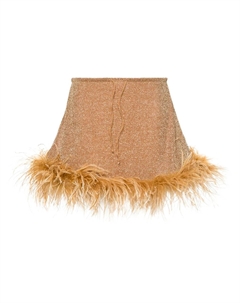Юбка мини с перьями, коричневый Oseree