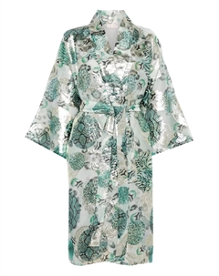 Халат средней длины с металлическим принтом, зеленый Dolci follie