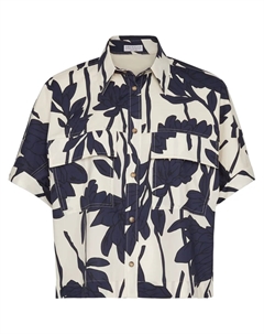 Рубашка с принтом, белый Brunello cucinelli