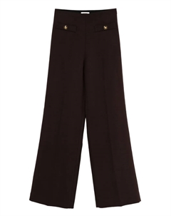 Брюки с завышенной талией, коричневый Sandro