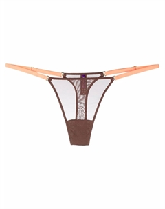 Сетчатые трусы-стринги, коричневый Maison close