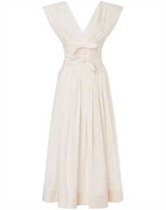 Платье миди с V-образным вырезом, белый Philosophy di lorenzo serafini