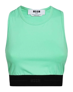 Майка с эластичным поясом, зеленый Msgm