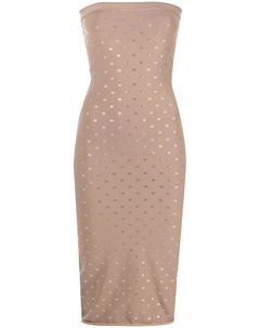 Облегающее платье-бандо с логотипом, коричневый Alexander wang