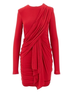 Мини-платье с длинными рукавами и драпировкой Isabel marant