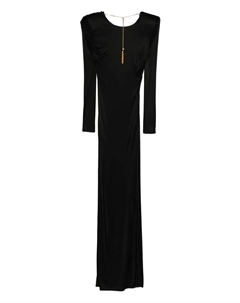 Платье макси с длинными рукавами, черный Elisabetta franchi