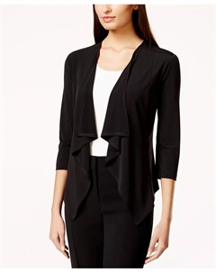 Свитер с рюшами и рукавом три четверти, черный Connected