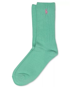 Женские классические ребристые носки 79104, зеленый Polo ralph lauren