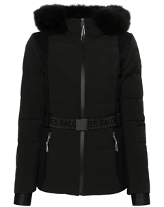 Пуховик в стиле колор-блок, черный Yves salomon